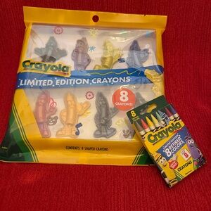 Limited Edition Retired Crayola Crayons. Plus retired character shaped crayons.